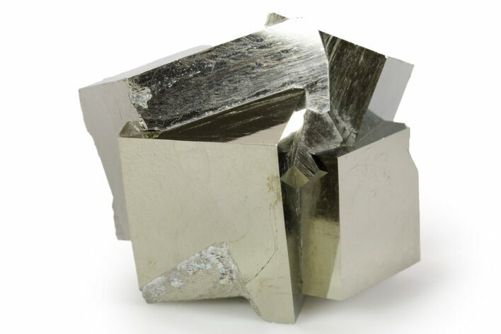 Shiny, Natural Pyrite Cube Cluster - Navajun, Spain #347332